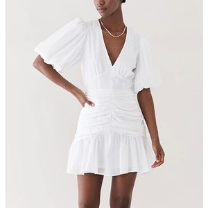 Mini white dress.